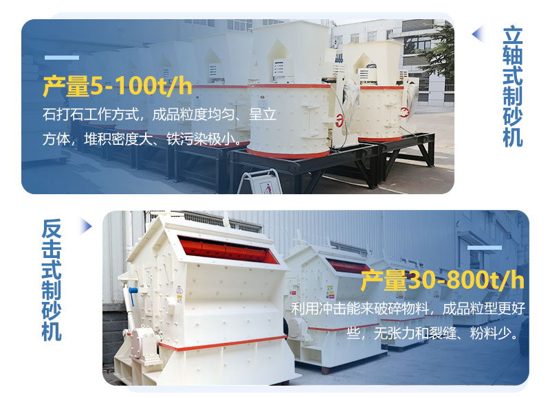 立轴式制砂机和反击式制砂机哪种粒型好？区别介绍