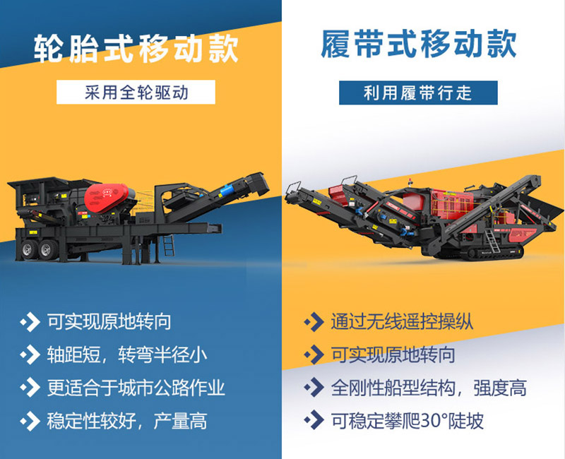 轮胎式和履带颚式移动破碎机区别