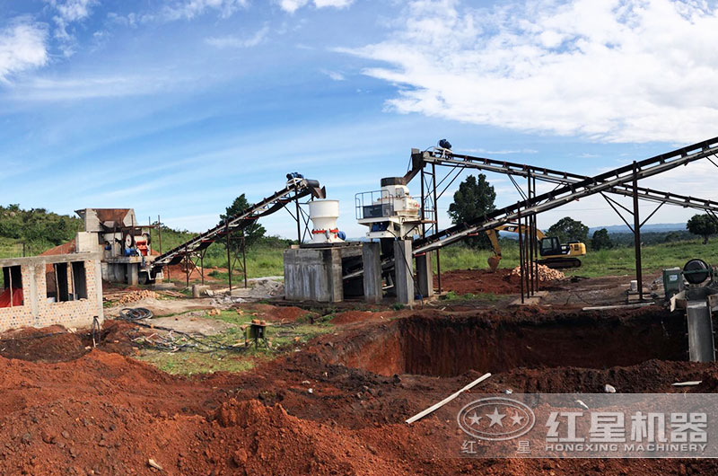广西客户制砂机现场