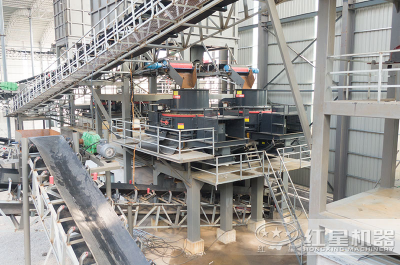 HVI制砂机工作现场图片