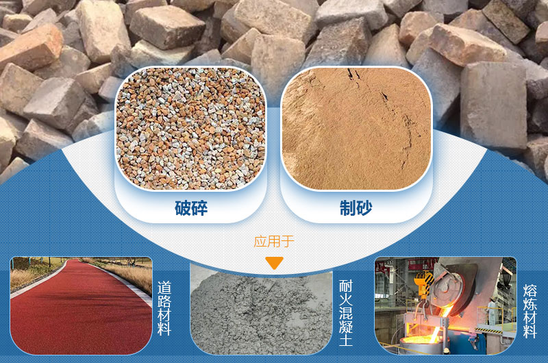 废旧耐火砖处理后成品及应用