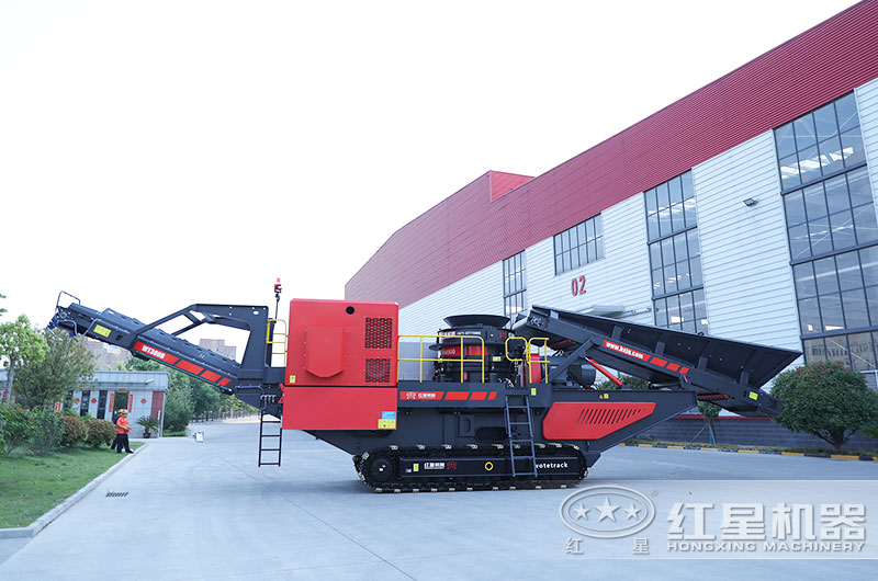 履带式移动破碎站图片，主机圆锥破