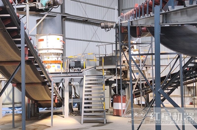 浙江客户石头制砂机工作现场图