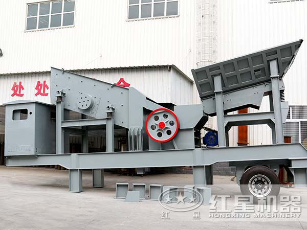 时产100-150吨的移动石子破碎机