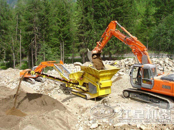 移动式石子破碎机