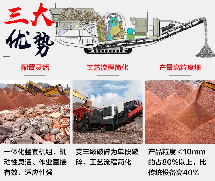 建筑垃圾移动破碎机三大优势