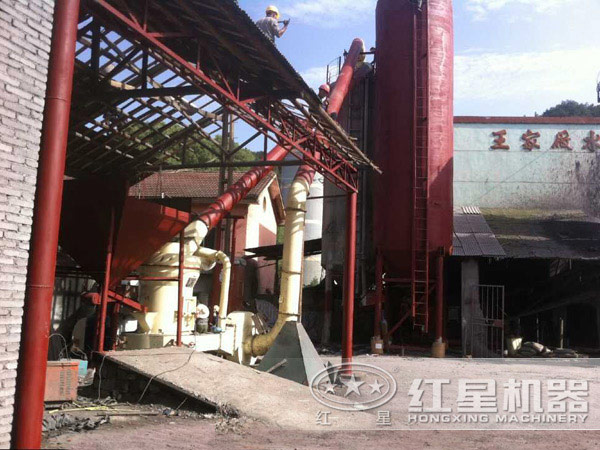 红星高压磨粉机现场