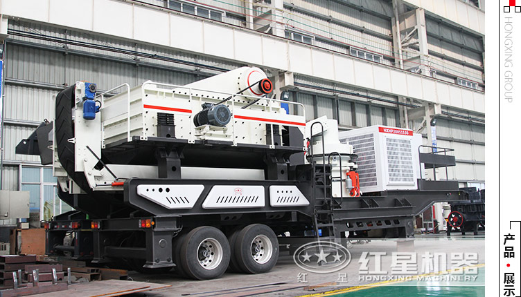 这部轮胎式移动青石破碎站作业零污染，价格还不贵，别犹豫啦！