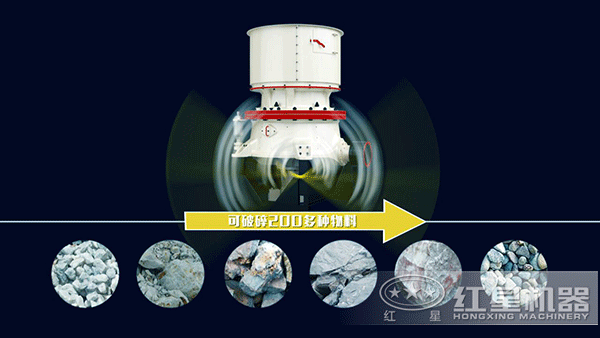 单缸圆锥破碎机多样化的腔型扩大了破碎物料范围
