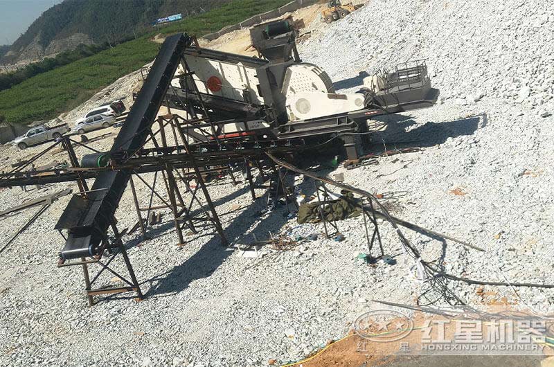 红星机器移动破碎石子机设备—碎不可挡（内附破碎现场视频）