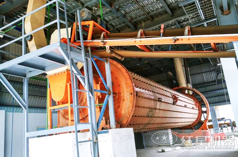 钢渣棒磨机工作现场
