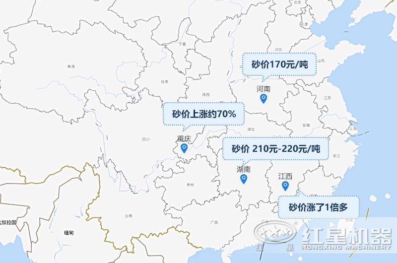 多地区砂石价格呈现
