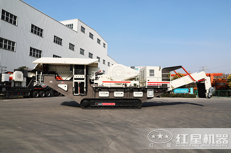 颚破移动履带一体式石子破碎机