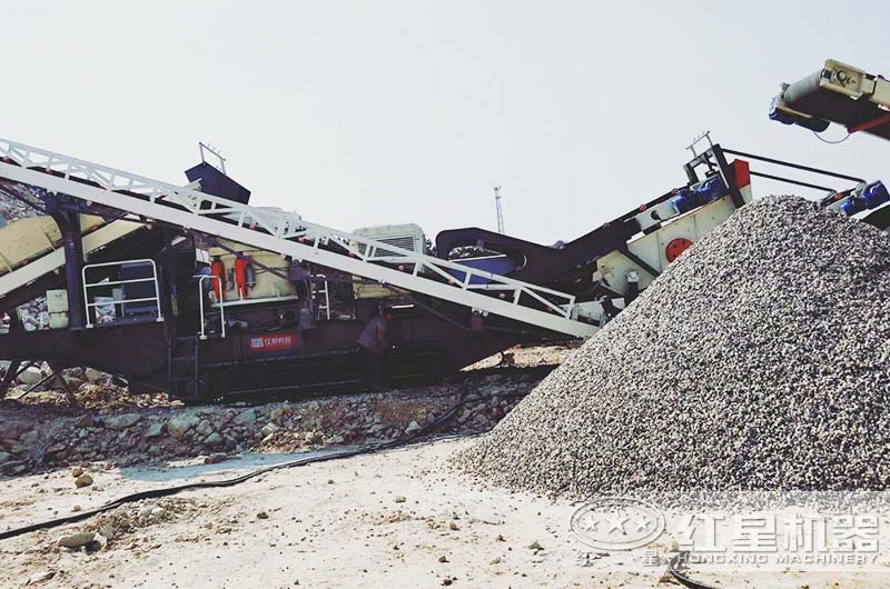 高质量打石子生产线作业现场