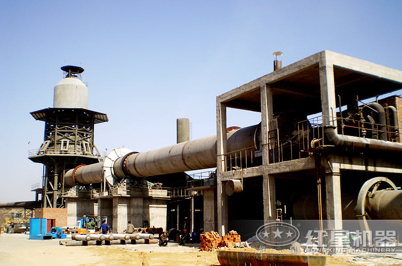 生产线中的核心煅烧设备