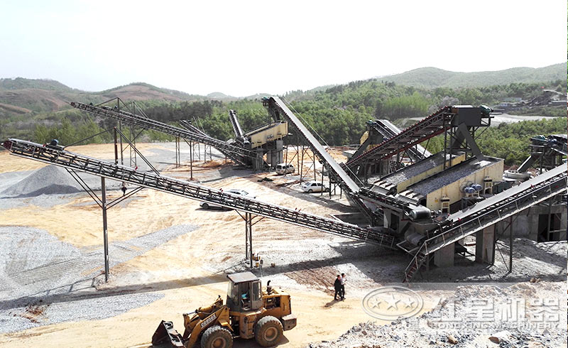 固定式建筑垃圾再生作业现场