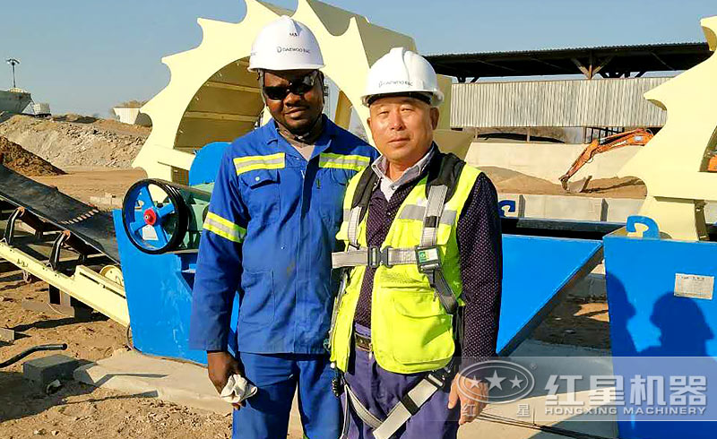 大型洗砂机售后现场