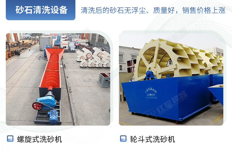 两种不同类型的洗沙设备
