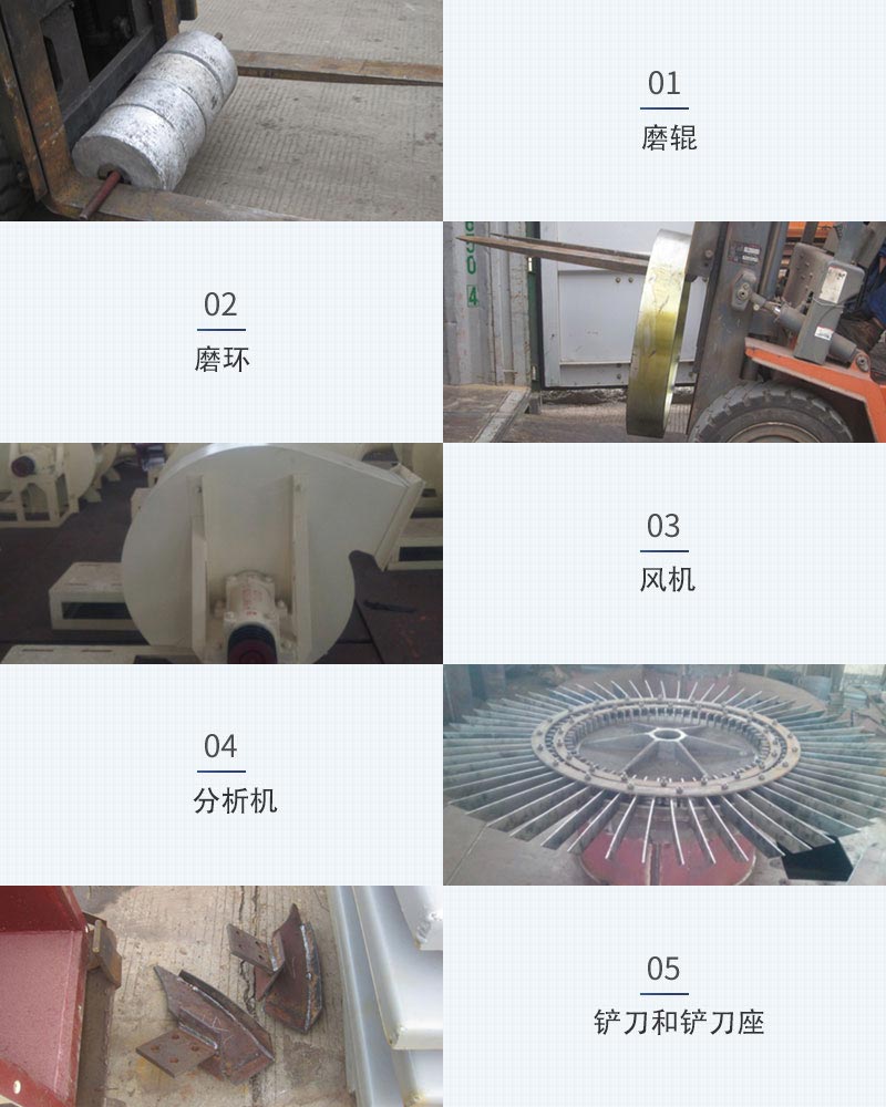 石头雷蒙磨粉机主要配件