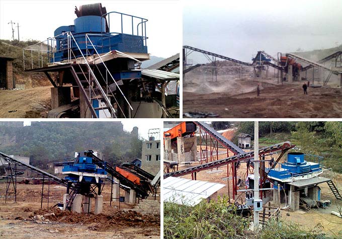 砂石料制砂机现场展示